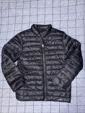 Lands’ End Black Puffer Jacket size Small 6-7